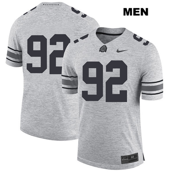 Ohio State Buckeyes Men's Haskell Garrett #92 Gray Authentic Nike No Name College NCAA Stitched Football Jersey IH19R02QD